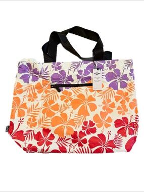 NWT ALOHA Collection Day Tripper Tote Big Island Hibiscus Dreamsicle